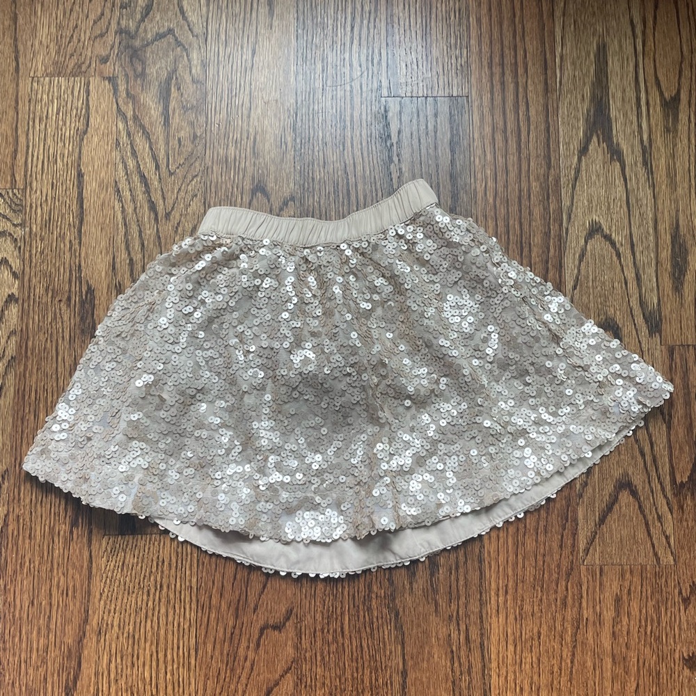 Abercrombie matte gold sequin skirt